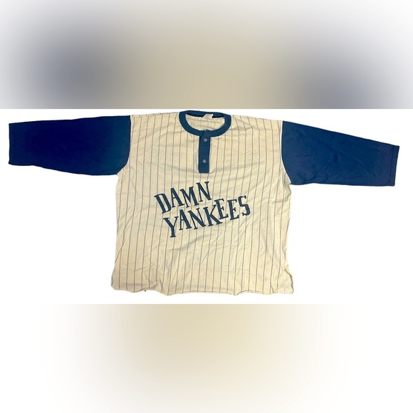 Men’s white and navy blue baseball style half sleeve jersey XL - Picture 1 of 5